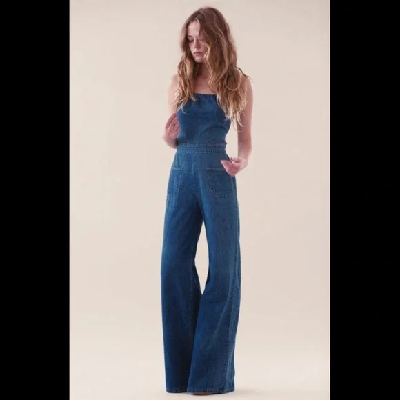 Stoned Immaculate Blue Denim Jumpsuit - Picture 3 of 4